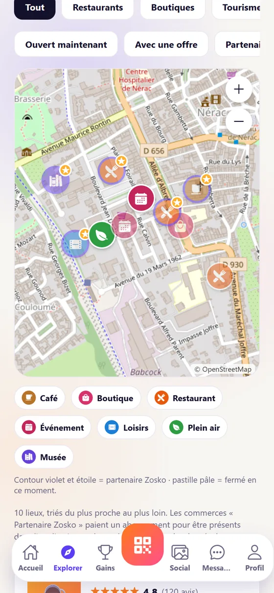 Carte des commerces