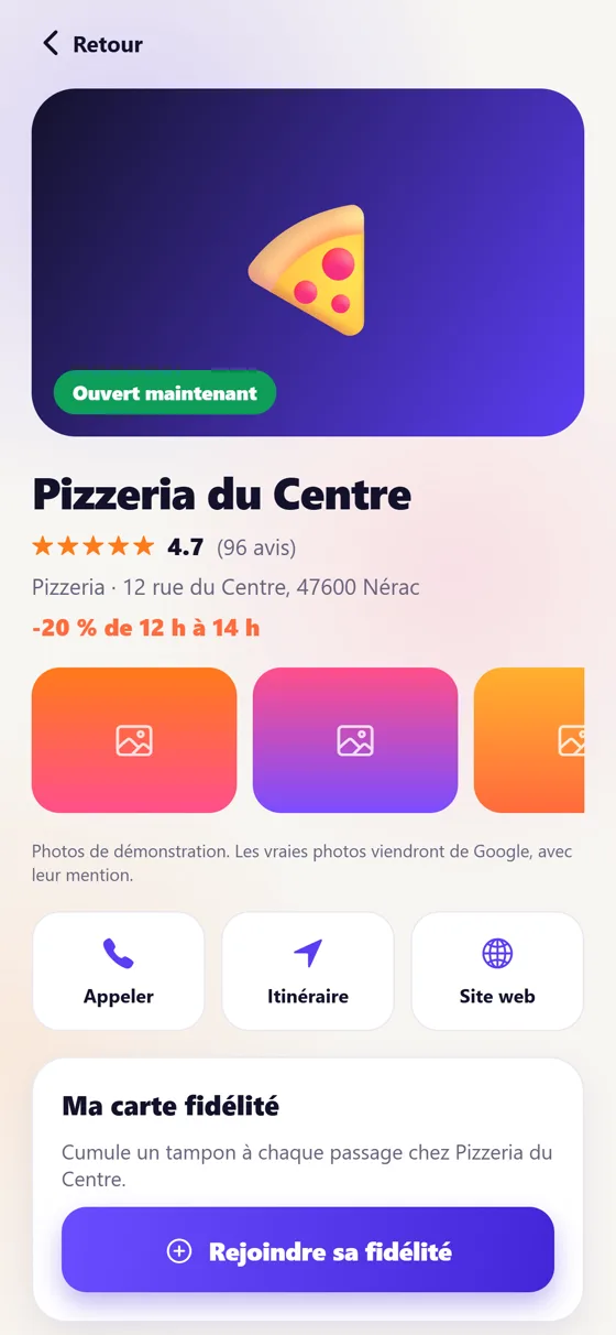 Fiche commerce